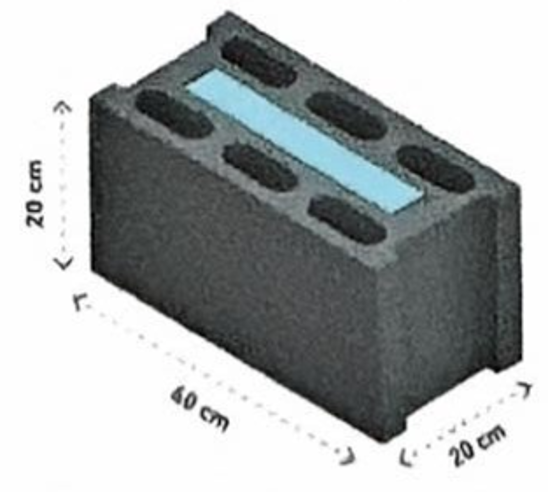 دى سى بلوك - بلك خرسانى عازل أمريكى أزرق-20×40×20- سماكة  20 ملم
