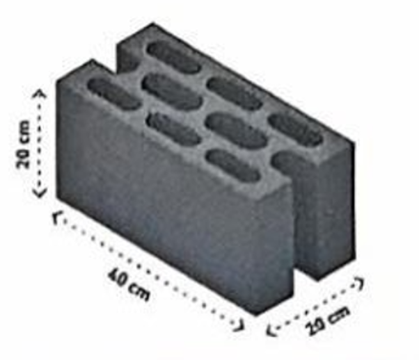 دى سى بلوك - بلوك خرساني- 20×40×20 سم-سماكة  22.5 ملمر