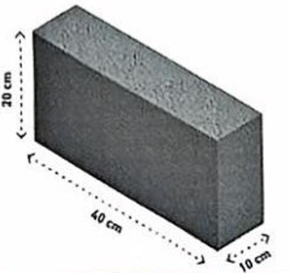 دى سى بلوك - بلوك بركانى مصمت- 10×40×20سم- سماكة الجدار Solid  